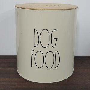 Rae Dunn Tin Dog Food Storage Container